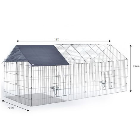 rabbit hutch size 180x75x75